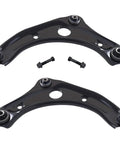 Pair Front Lower Control Arm And Ball Joint Assembly For Nissan Versa 12 19 1 6L Versa Note Micra 15 19 Direct Fit OE Quality Suspension Linkage With K621576 K621577, front view