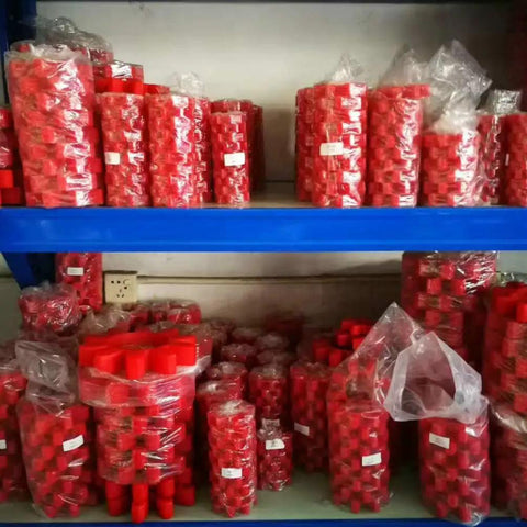 Ultimate Flexible Coupling Element Kit Fits GR38 Drive System With Heavy Duty Damper Buffer Jaw Splice Elastomer Urethane Rubber Oring 20 Pcs Set For Max Vibration Dampening And Shock Absorption In Tough Industrial Machinery Gearbox Applications, red urethane coupling elements on shelves