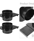 Hoement 100Mm Plastic Vacuum Blast Gate Valve Replacement For Dust Collection Systems And Vacuum Cleaners showing black ABS construction with manual slider.