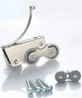 Rock Solid Heavy Duty Double Wheel Casters Four Pack Ultra Quiet Polyurethane Rollers with dual sealed bearings and screws.