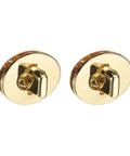 Dope Gold Twist Turn Lock Clasps For Purse And Handbags Hella Sturdy Zinc Alloy Oval Closures with shiny gold finish.