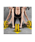 Rock Solid Ab Roller Wheel Detachable Core Crusher Portable Exercise Equipment For Toned Arms Chest Shoulders Back Easy Assembly