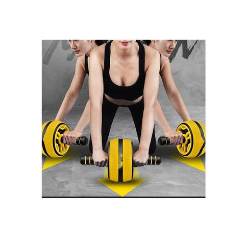 Rock Solid Ab Roller Wheel Detachable Core Crusher Portable Exercise Equipment For Toned Arms Chest Shoulders Back Easy Assembly