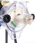 Close-up of 2200W Heavy Duty Electric Grain Mill Grinder For Commercial And Home Use with transparent cover and iron housing