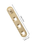 Top view of Hidden Door Pivot Hinges With Easy Installation Copper Finish 360 Degree Rotation Quiet Concealed Design, showing dimensions.