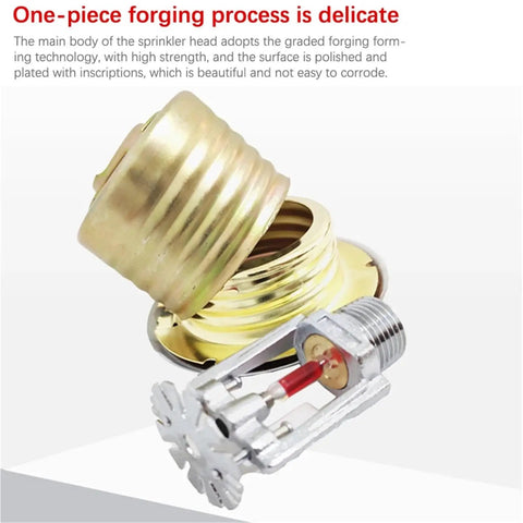 Badass 68 Celsius Fire Sprinkler Head showcasing brass and polished metal components designed for DN15 or DN20 pipes.