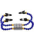 Welding Table Clamp With Flexible Arms Third Hand Tool For Holding Components And Wires, adjustable blue clamp arms and base