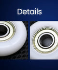 Close-up view of Slick Rolling 10x40x10mm Bearing Pulley With 6000ZZ Spherical Roller Nylon And Rubber Wheels, showcasing bearing details.