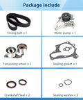 Grease Monkey Timing Belt And Water Pump Upgrade For Toyota Camry RAV4 Celica And Solara 20 Liter 1987 To 2001 package contents including timing belt and water pump.