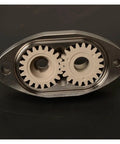 Pump Gears For Ice Cream Machine Extruder, Heavy Duty Pump Parts For Ice Cream Makers, Easy Install And Maintenance, High Temp Up To 105C, Replacement Components For Commercial And Home Use, dual gear set in black housing