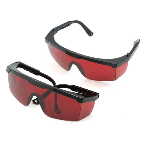 Pro Grade Laser Safety Glasses 2 Pack With Rich Red Lenses For Complete 190Nm To 540Nm Blocking designed super light and stylish fit.