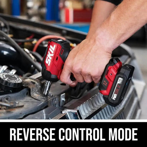 12V Brushless Cordless Impact Wrench 3 8 Inch Drive Compact High Torque Power Tool in use on car fasteners.