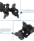 Rock Solid Heavy Duty Gate Hinges For Wood Or Pool Gates Built Tough From Rust Proof Stainless Steel showing black polished design.
