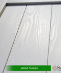 Close-up of wood texture on 46X84 INCH HEAVY DUTY MDF SLIDING BARN DOOR WITH FULL 8FT HARDWARE KIT, WATERPROOF PVC CLADDING.