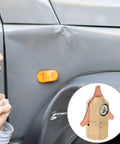 Two Piece Automotive Sheet Metal Forming Pliers And Dent Puller Kit beside car dent for auto body repair