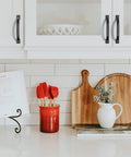 10 Pack 4 Inch Matte Black Cabinet Handles For Kitchen Cabinets 102mm Cabinet Pulls with modern satin finish installed on white cabinets