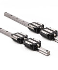 Rock Solid HSR45CA Linear Guide Rail 2600mm Precision CNC Router Slide Track with black bearing blocks visible.