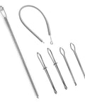 Drawstring Threader Tool Set Six Pack With Spring Threaders, Rope Threader Clips And Bodkin Sewing Tools for garments
