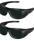 Laser Eye Protection Glasses For IPL Hair Removal And Facial Treatments Featuring Impact Resistant Design and Broad 200 To 2000nm Range With Od 4 Plus Filter, black polycarbonate frame.