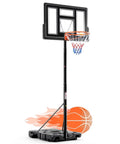 Backyard Portable Adjustable Basketball Hoop System for Indoor Outdoor Play, 44 Inch Shatterproof Backboard with Shock Absorbing Rim