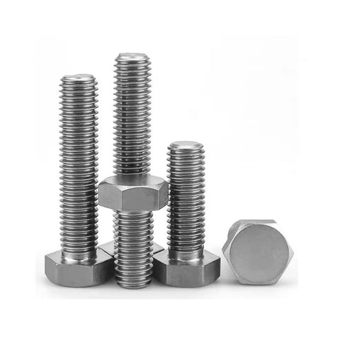 Hardcore Pure Titanium Hexagon Bolts And Outer Hex Screws M10 X 35 Millimeter displayed from various angles, showcasing metal materials.