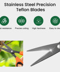 Three Pack Trimming Scissors With Teflon Coated Non Stick Blades for Pruning Snips, rust resistance and precise cutting