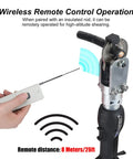 Beefy 70 KN Cordless Hydraulic Cable Cutter for 30mm Cables shown in wireless remote operation mode