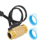 One Half Inch Hall Effect Water Flow Sensor Brass Body Flow Meter With PTFE Tape 1 to 25 L Per Minute For Heaters Dispensers And Home Plumbing