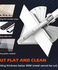 Kickass Heavy Duty Miter Shears Multi Angle Cutter showing adjustable angles for cutting thin wood, plastic, and cables.