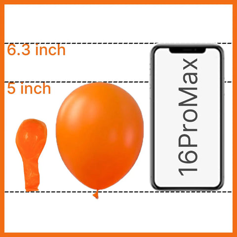 Top Shelf Fifty Piece Assorted Rainbow Five Inch Thick Durable Latex Balloons For Weddings Birthdays And Bashes Fresh Multicolor Party Decor next to a smartphone for size reference.