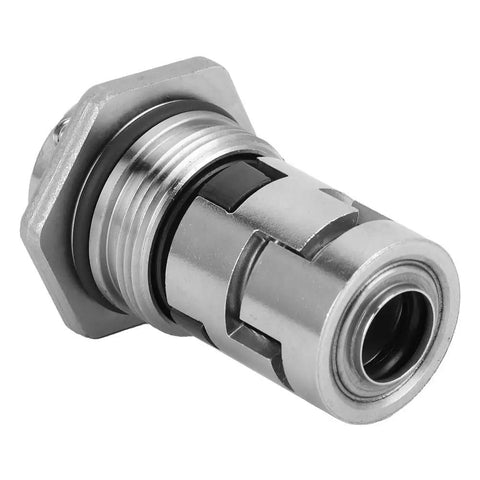 Built Tough 12mm Mechanical Water Seal For Pool Pumps and Multi Stage Circulation Systems With 304 Stainless Steel Shafts and Silicon Carbide Faces, side view.
