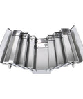 Premium 18 Inch Stainless Steel Folding Tool Box With Cantilever Multi Tray Organization showing open cantilever trays.