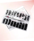 18 Piece Small Screw Set With Flat Countersunk Head Fasteners for Glasses and Watches in a transparent assortment box