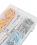 200 Piece Self Tapping Screw Kit With Anchors In Stainless Steel For Home Kitchen And Furniture Repairs, Includes 10 Sizes In 4 Colors
