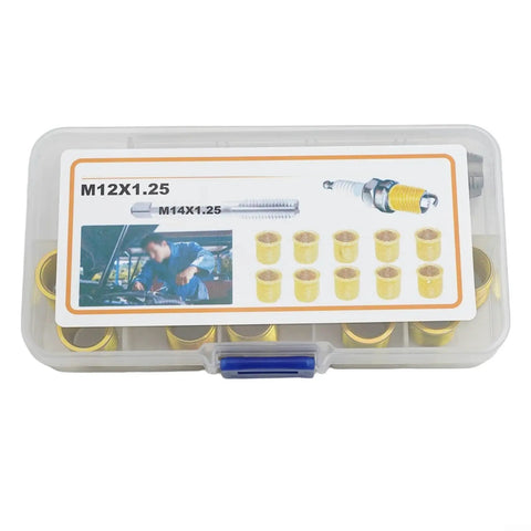 Thread Repair Tool Kit For M12x1.25 Inserts And M14x1.25 Tap, Metal Helicoil Set For Engine And Diesel Generator Repairs, 11 Pieces