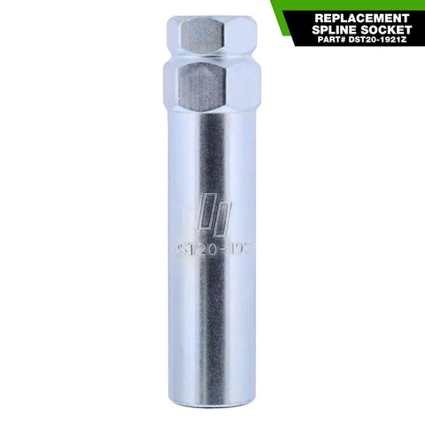 Shop Grade 6 Spline Socket Adapter For Small Spline Lug Nuts And Wheel Bolts Featuring Dual Hex Drives and Replacement Key Design, 19mm