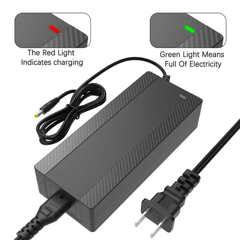 Universal 7 In 1 Charger Replacement For 36V 10S Lithium Batteries with red and green indicator lights