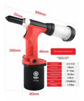 Professional Pneumatic Blind Riveter And Air Rivet Gun Built Like A Tank, 2.4-4.8 mm size, for aluminum and iron, detailed view.