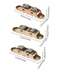 Top Shelf 8 Pack Double Wheel Sliding Door Pulleys Crafted From Tough Metal, 6.2cm long, designed for smooth sliding patio doors.