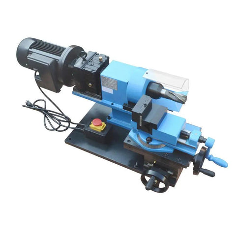 Pro Shop Ready 1.5 HP Electric Tube Pipe Notcher End Mill Kit featuring a blue notcher for metal bending jobs.