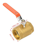 Heavy Duty Brass Ball Valve DN40 for kickin up water oil and gas flow, featuring a durable brass construction and orange handle.