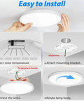 Installation guide for Five Pack 9 Inch Flush Mount Ceiling Light White 18W 5000K LED Ultra Slim Round Flat Low Profile Fixture.
