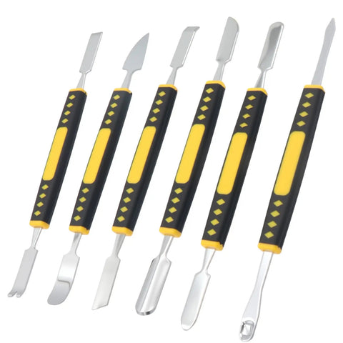 Six Piece Mini Crowbar Set For Electronics Repair Go To Tools With Double Head Disassembly And Non Slip ABS Handles Alloy Steel