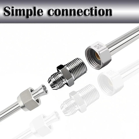 Three Eighths Inch JIC Male To Three Eighths Inch NPT Male Hydraulic Fitting Carbon Steel SAE 37 Degree Flare Straight Connector
