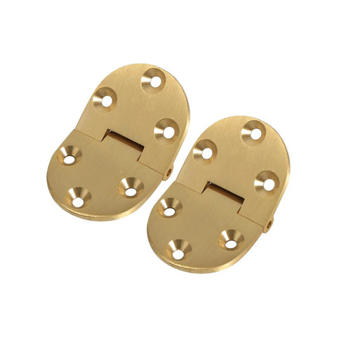 Premium Brass Hinge Set 2 Pack For Fold Down Tables Durable Round Edge Flaps Two And A Half Inch By One And A Half Inch High Quality