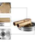 Premium Raw Sea Water Pump Replacement Featuring Rock Solid Nsk Bearing And Heavy Duty Impeller, side view showing brass and stainless steel components.