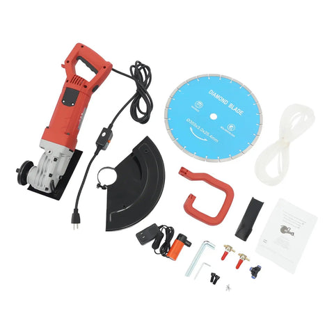 Heavy Hitter Circular Concrete Saw Powered By A Rugged 3000W Copper Motor And Thirteen Point Eight Inch Blade with accessories.