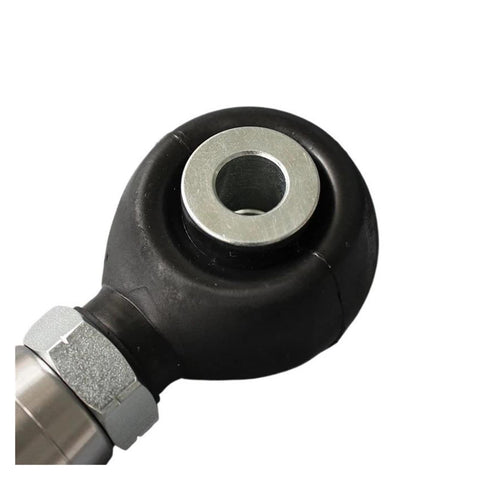 Built Tough Single Rod End Rose Joint Kit featuring heavy duty rubber boots and precision lock nut close-up view.