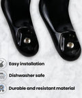 Two Pack Replacement Handles For AMC Cookware Classic Pots Black Handles With Screws And Washers DIY