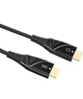 50 Ft HDMI Fiber Optic Cable Featuring Gold Plated Connectors 18Gbps Throughput Ultra HD 4K At 60Hz Supports Ethernet close-up view